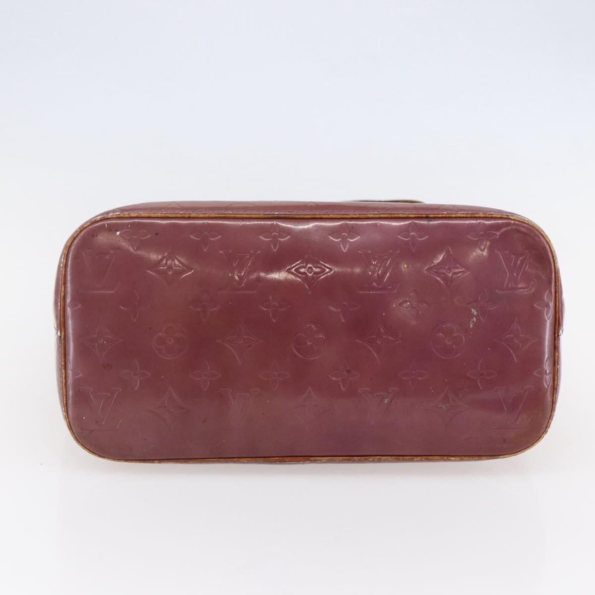 LOUIS VUITTON Monogram Vernis Houston Hand Bag Purple Viole M91093 Auth BA6704