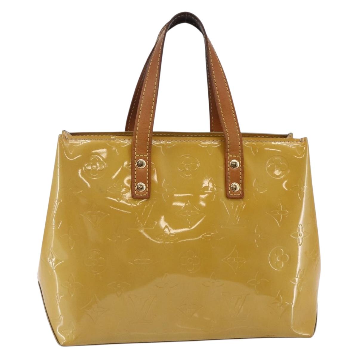 LOUIS VUITTON Monogram Vernis Reade PM Hand Bag Beige M91334 LV Auth BA6705