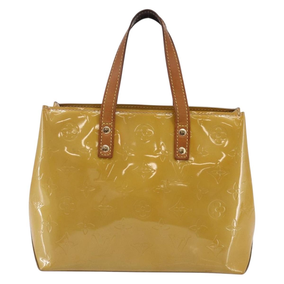 LOUIS VUITTON Monogram Vernis Reade PM Hand Bag Beige M91334 LV Auth BA6705