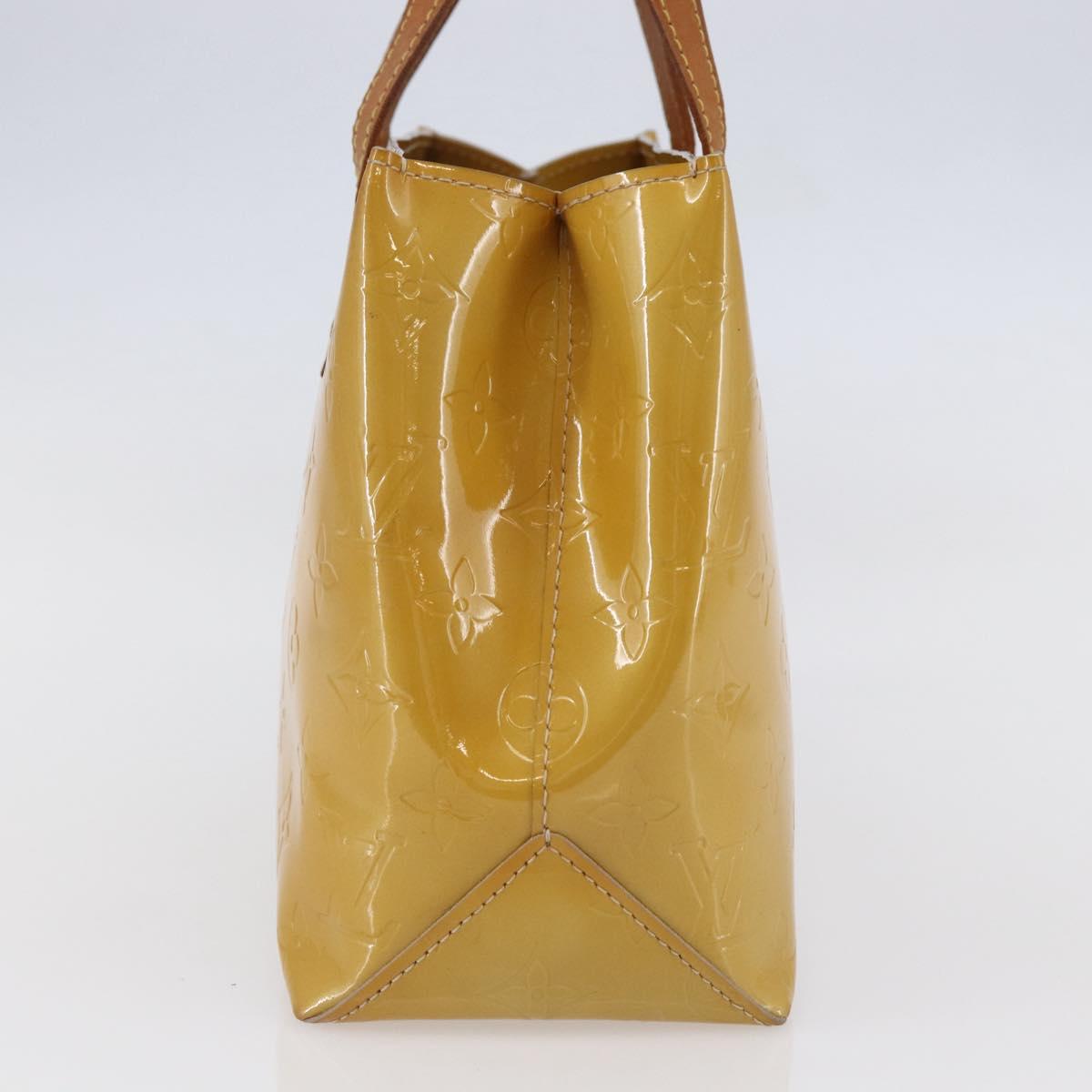 LOUIS VUITTON Monogram Vernis Reade PM Hand Bag Beige M91334 LV Auth BA6705