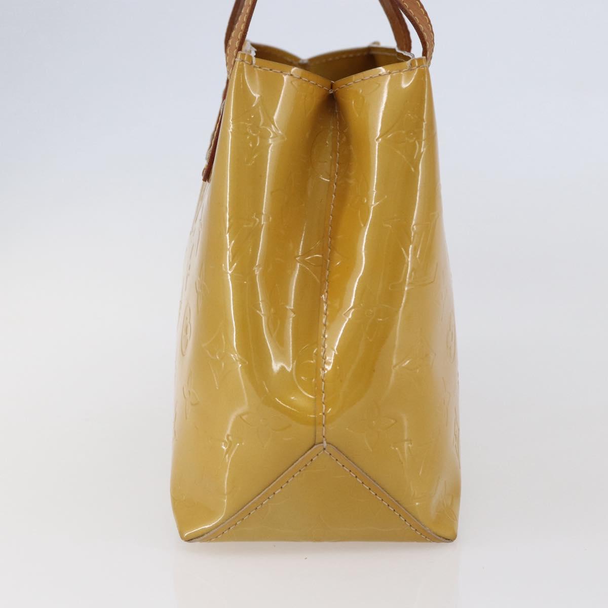 LOUIS VUITTON Monogram Vernis Reade PM Hand Bag Beige M91334 LV Auth BA6705