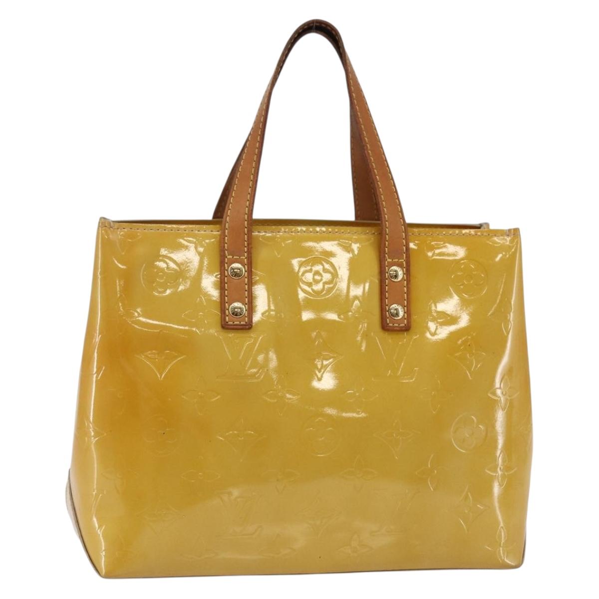 LOUIS VUITTON Monogram Vernis Reade PM Hand Bag Beige M91334 LV Auth BA6706