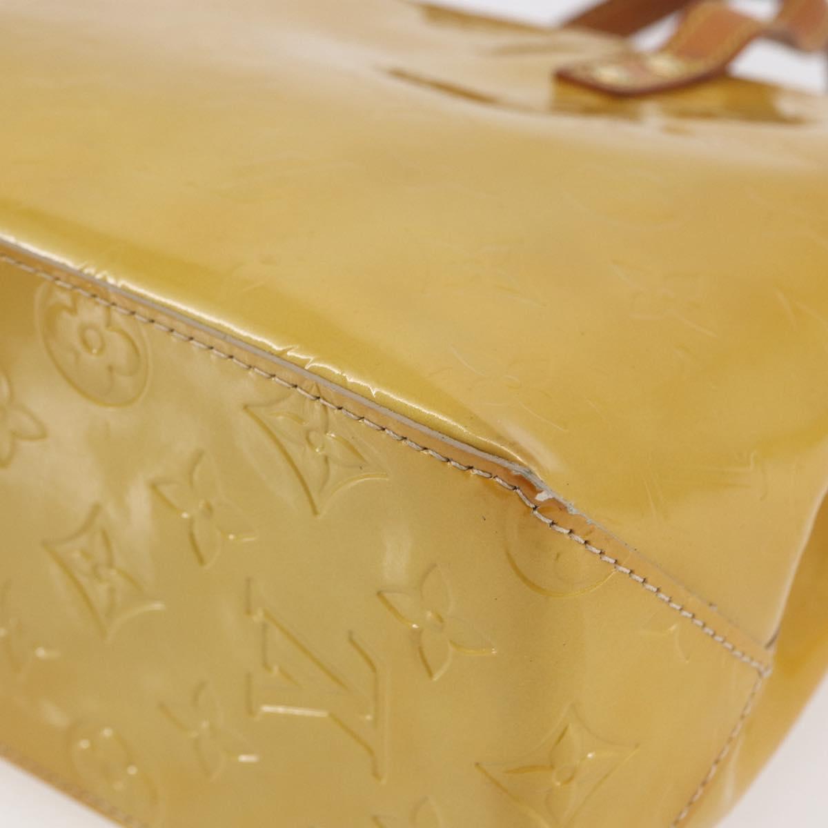 LOUIS VUITTON Monogram Vernis Reade PM Hand Bag Beige M91334 LV Auth BA6706