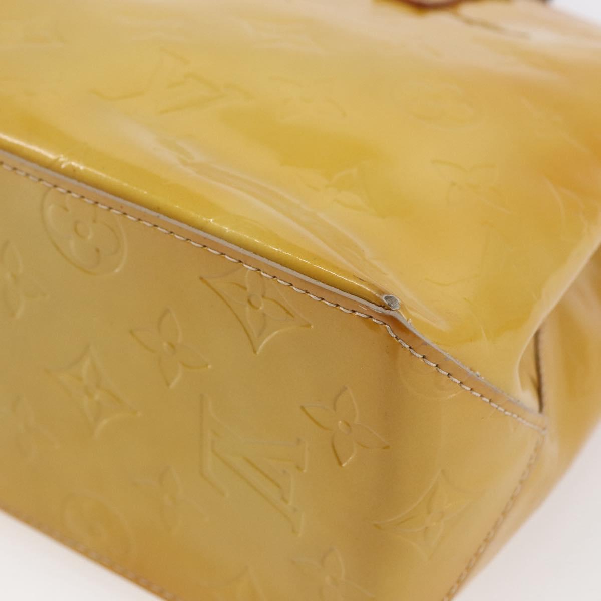 LOUIS VUITTON Monogram Vernis Reade PM Hand Bag Beige M91334 LV Auth BA6706
