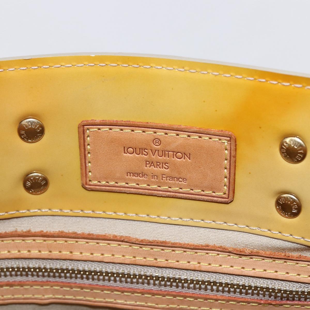 LOUIS VUITTON Monogram Vernis Reade PM Hand Bag Beige M91334 LV Auth BA6706