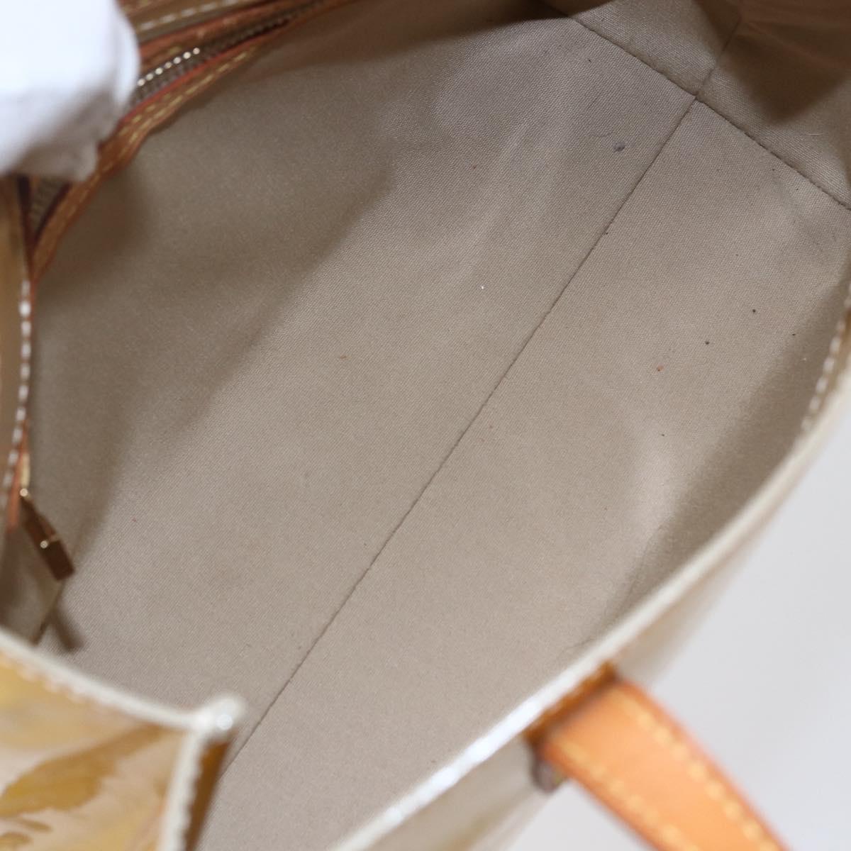 LOUIS VUITTON Monogram Vernis Reade PM Hand Bag Beige M91334 LV Auth BA6706