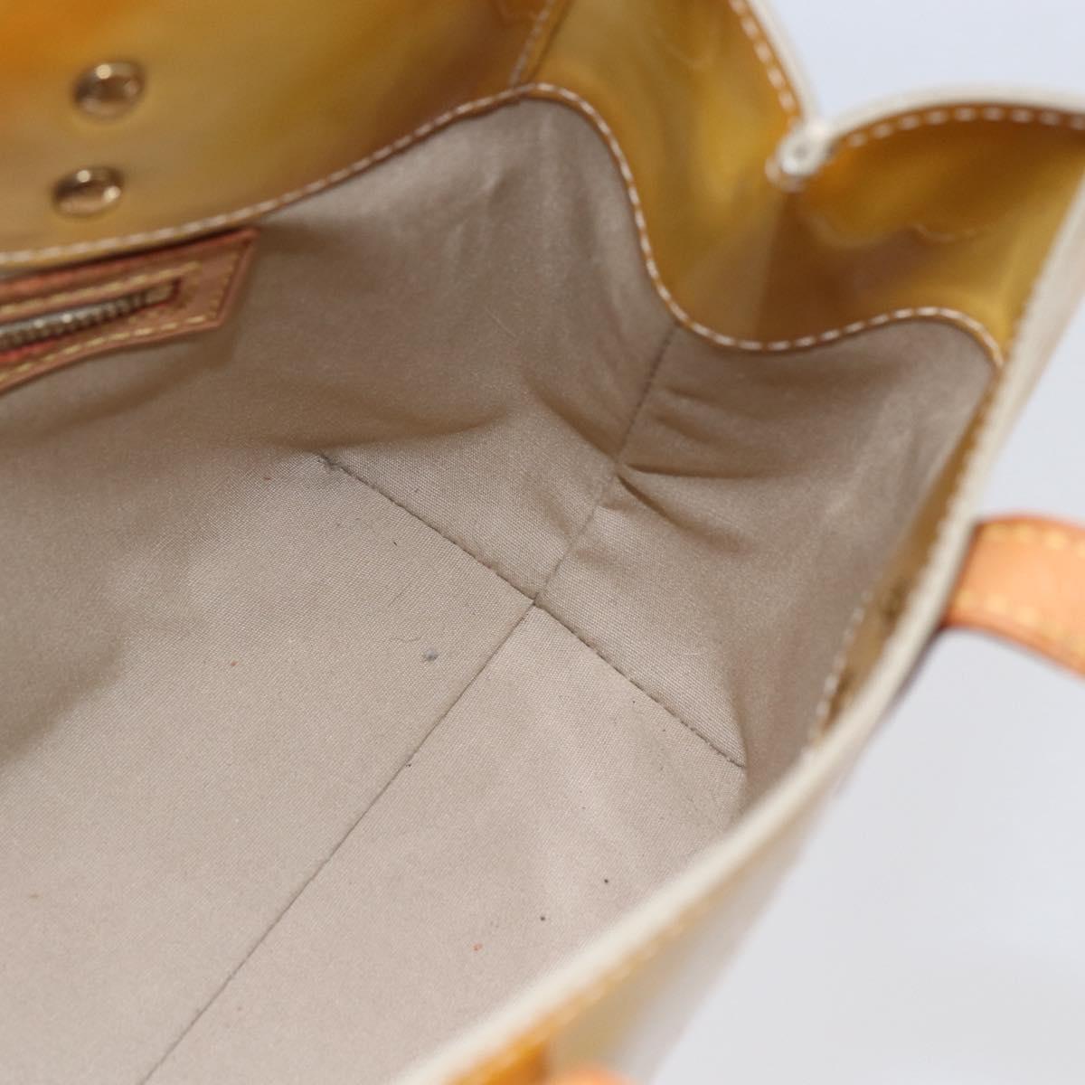 LOUIS VUITTON Monogram Vernis Reade PM Hand Bag Beige M91334 LV Auth BA6706