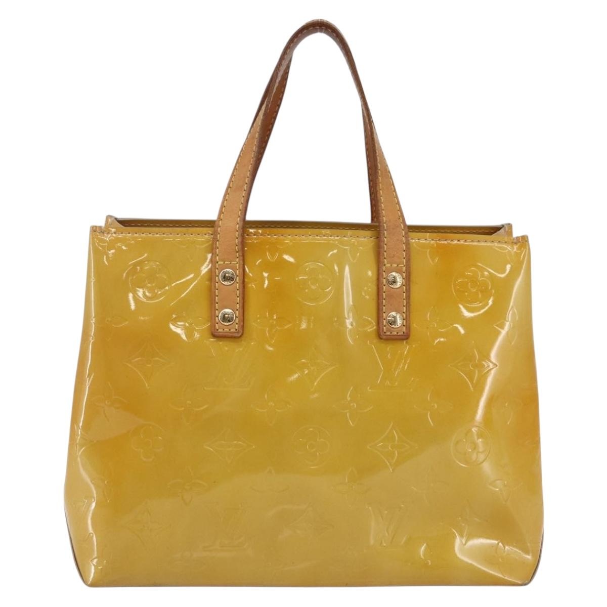 LOUIS VUITTON Monogram Vernis Reade PM Hand Bag Beige M91334 LV Auth BA6706