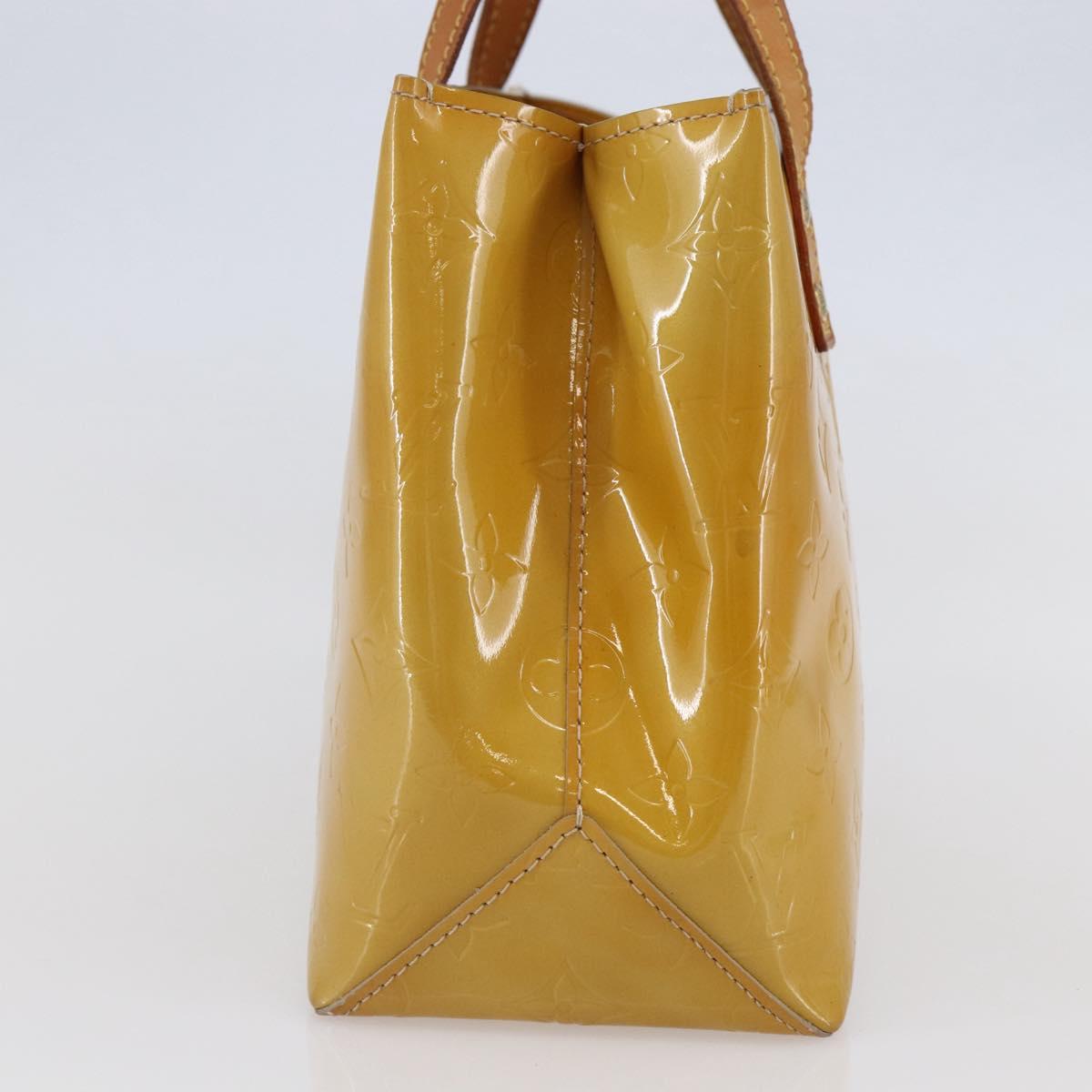 LOUIS VUITTON Monogram Vernis Reade PM Hand Bag Beige M91334 LV Auth BA6706