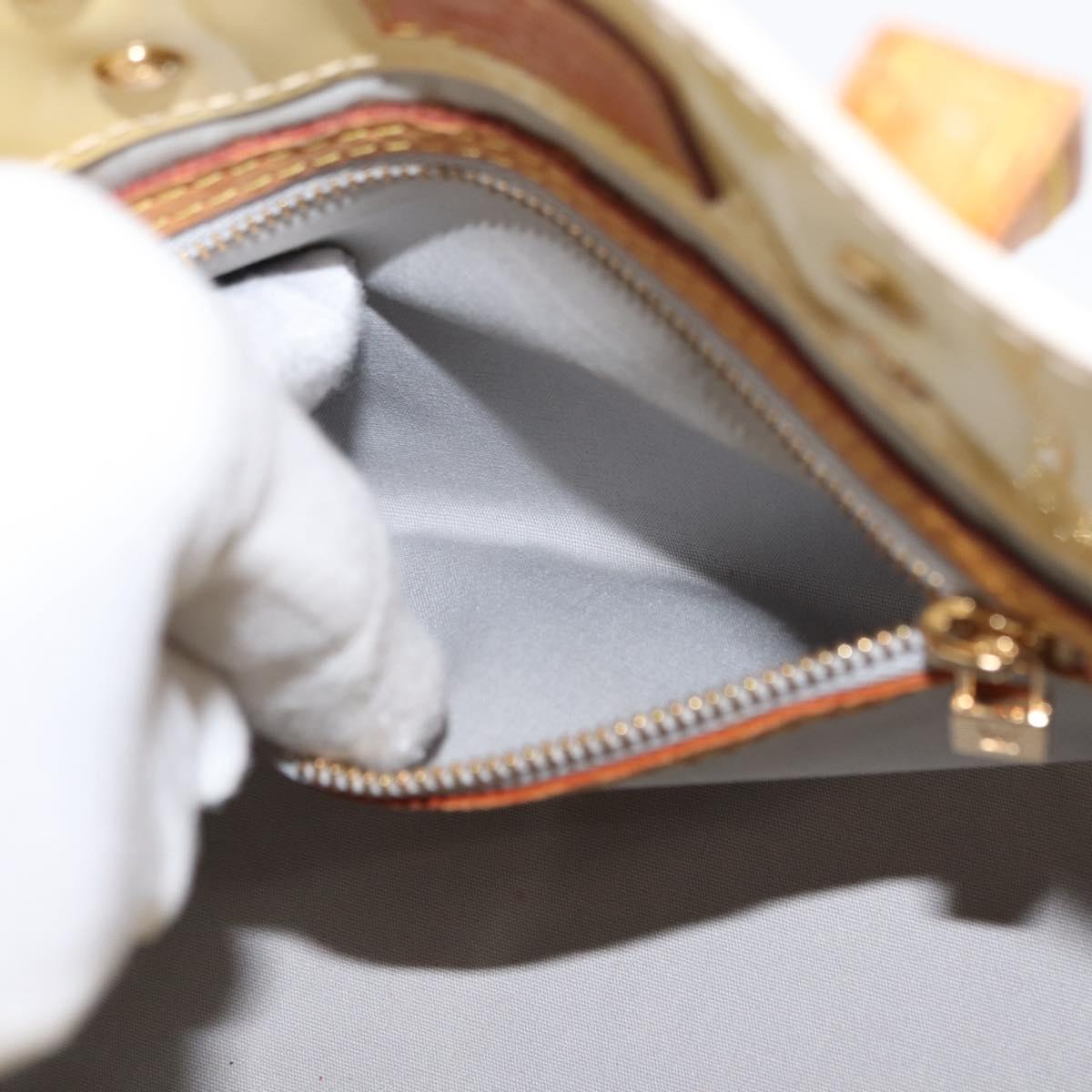 LOUIS VUITTON Monogram Vernis Reade PM Hand Bag Perle M91336 LV Auth BA6707