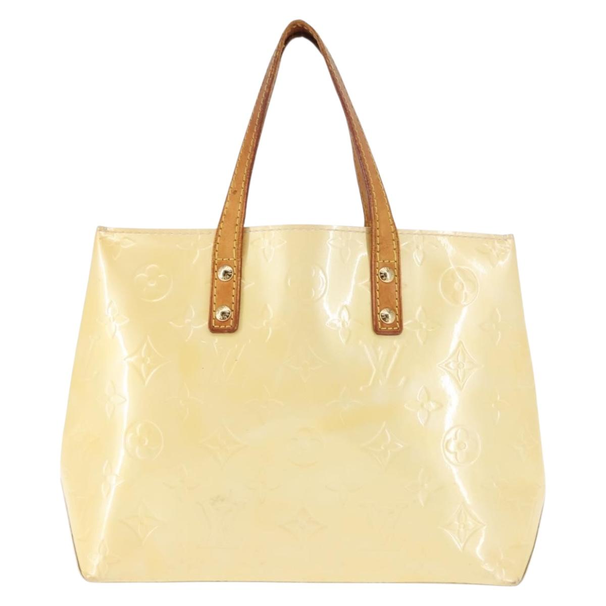 LOUIS VUITTON Monogram Vernis Reade PM Hand Bag Perle M91336 LV Auth BA6707