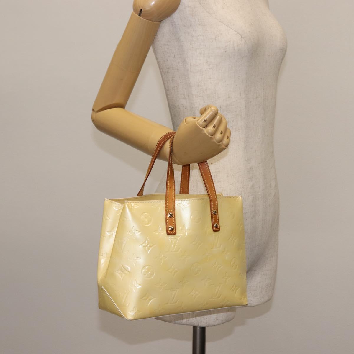 LOUIS VUITTON Monogram Vernis Reade PM Hand Bag Perle M91336 LV Auth BA6707