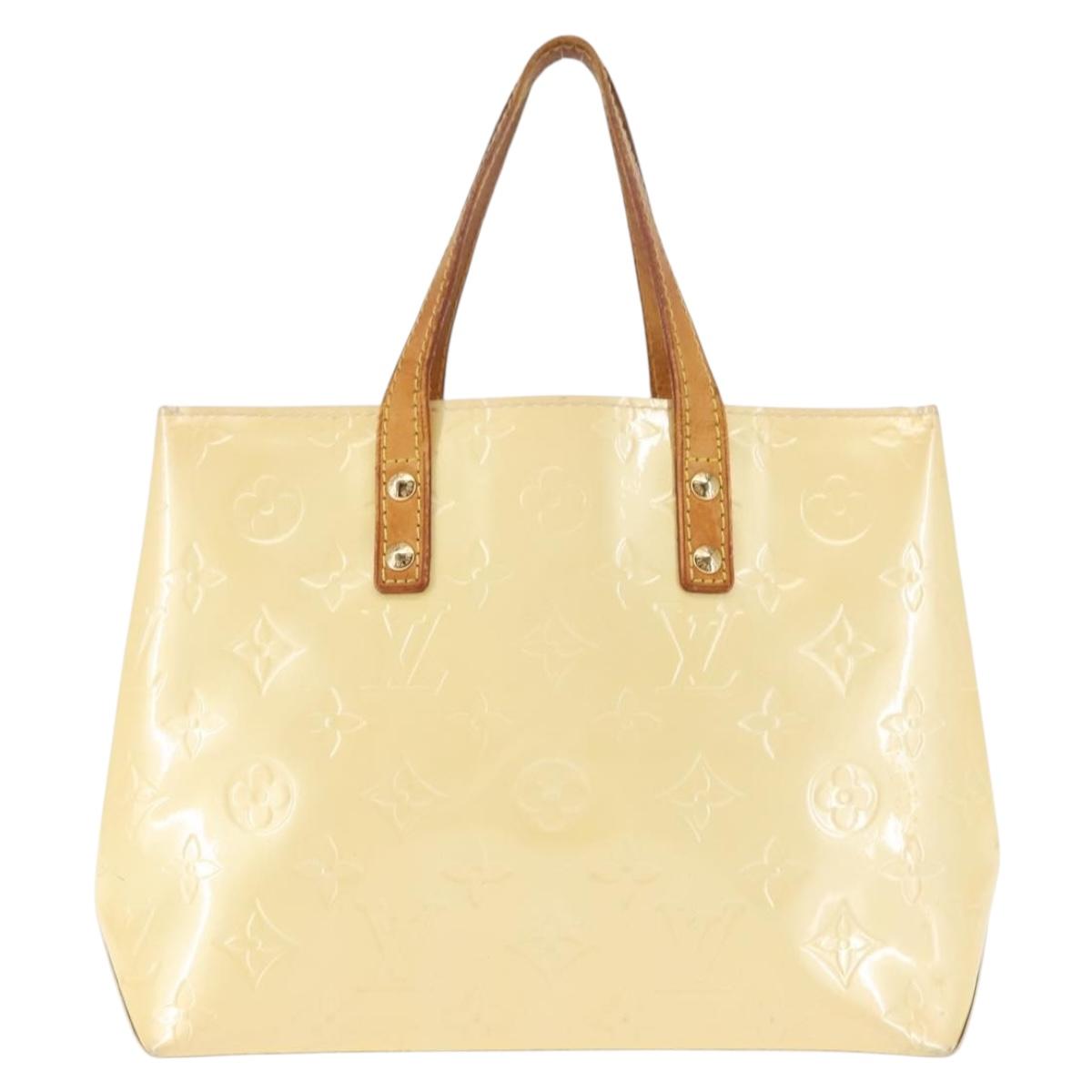 LOUIS VUITTON Monogram Vernis Reade PM Hand Bag Perle M91336 LV Auth BA6707