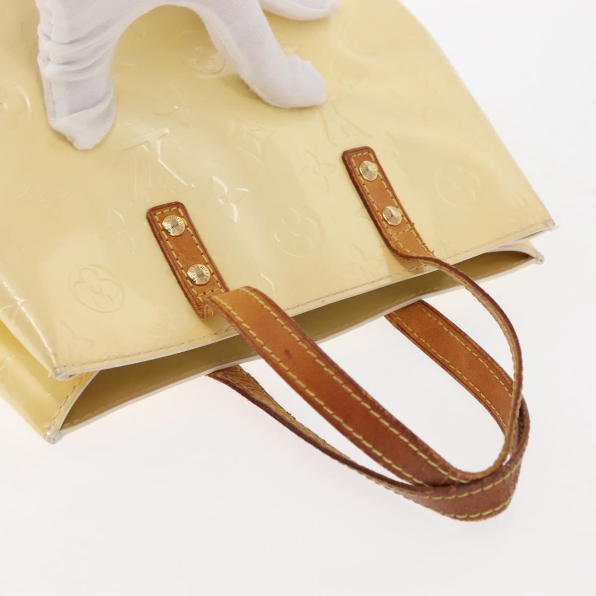 LOUIS VUITTON Monogram Vernis Reade PM Hand Bag Perle M91336 LV Auth BA6707