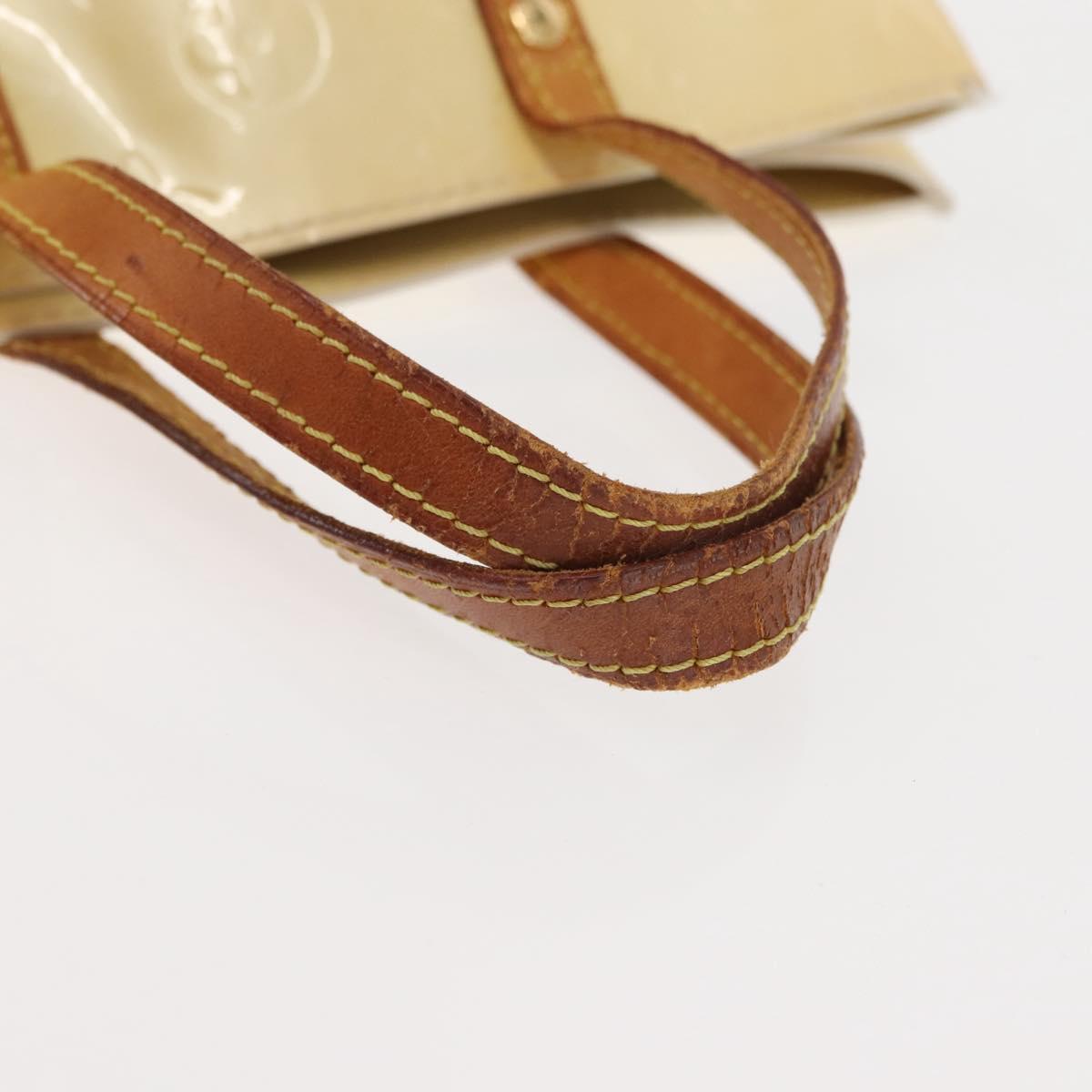 LOUIS VUITTON Monogram Vernis Reade PM Hand Bag Perle M91336 LV Auth BA6707
