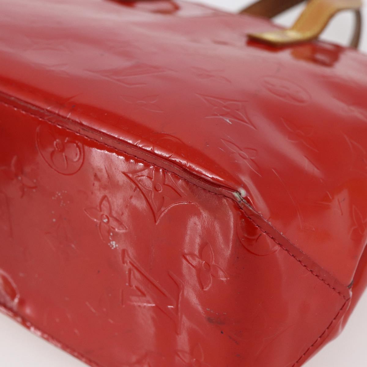 LOUIS VUITTON Monogram Vernis Reade PM Hand Bag Red Rouge M91088 LV Auth BA6708