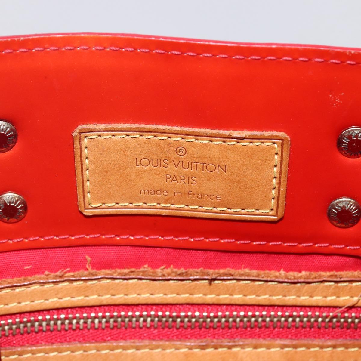 LOUIS VUITTON Monogram Vernis Reade PM Hand Bag Red Rouge M91088 LV Auth BA6708