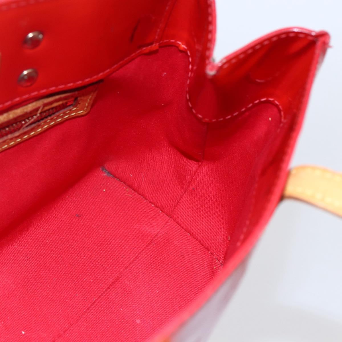 LOUIS VUITTON Monogram Vernis Reade PM Hand Bag Red Rouge M91088 LV Auth BA6708