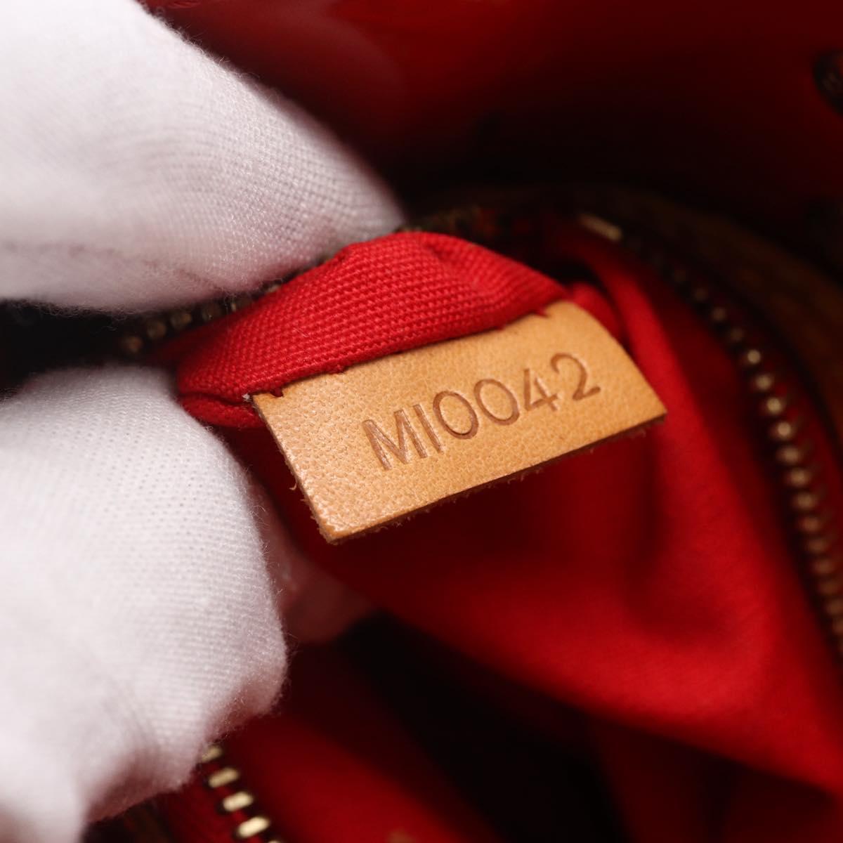 LOUIS VUITTON Monogram Vernis Reade PM Hand Bag Red Rouge M91088 LV Auth BA6708