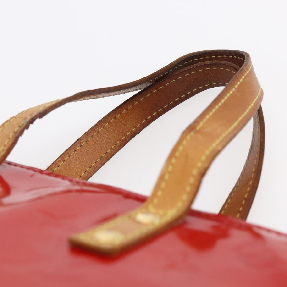 LOUIS VUITTON Monogram Vernis Reade PM Hand Bag Red Rouge M91088 LV Auth BA6708