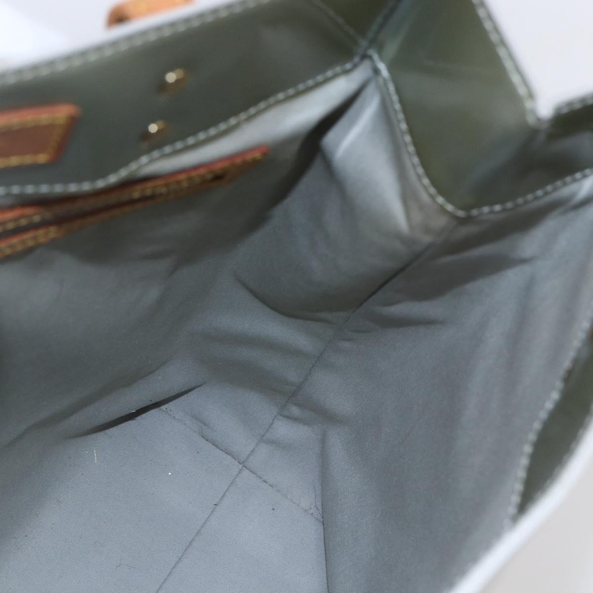 LOUIS VUITTON Monogram Vernis Reade MM Hand Bag Gris M91142 LV Auth BA6709