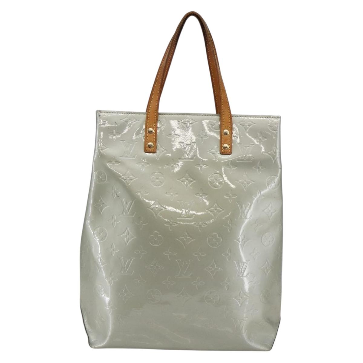 LOUIS VUITTON Monogram Vernis Reade MM Hand Bag Gris M91142 LV Auth BA6709
