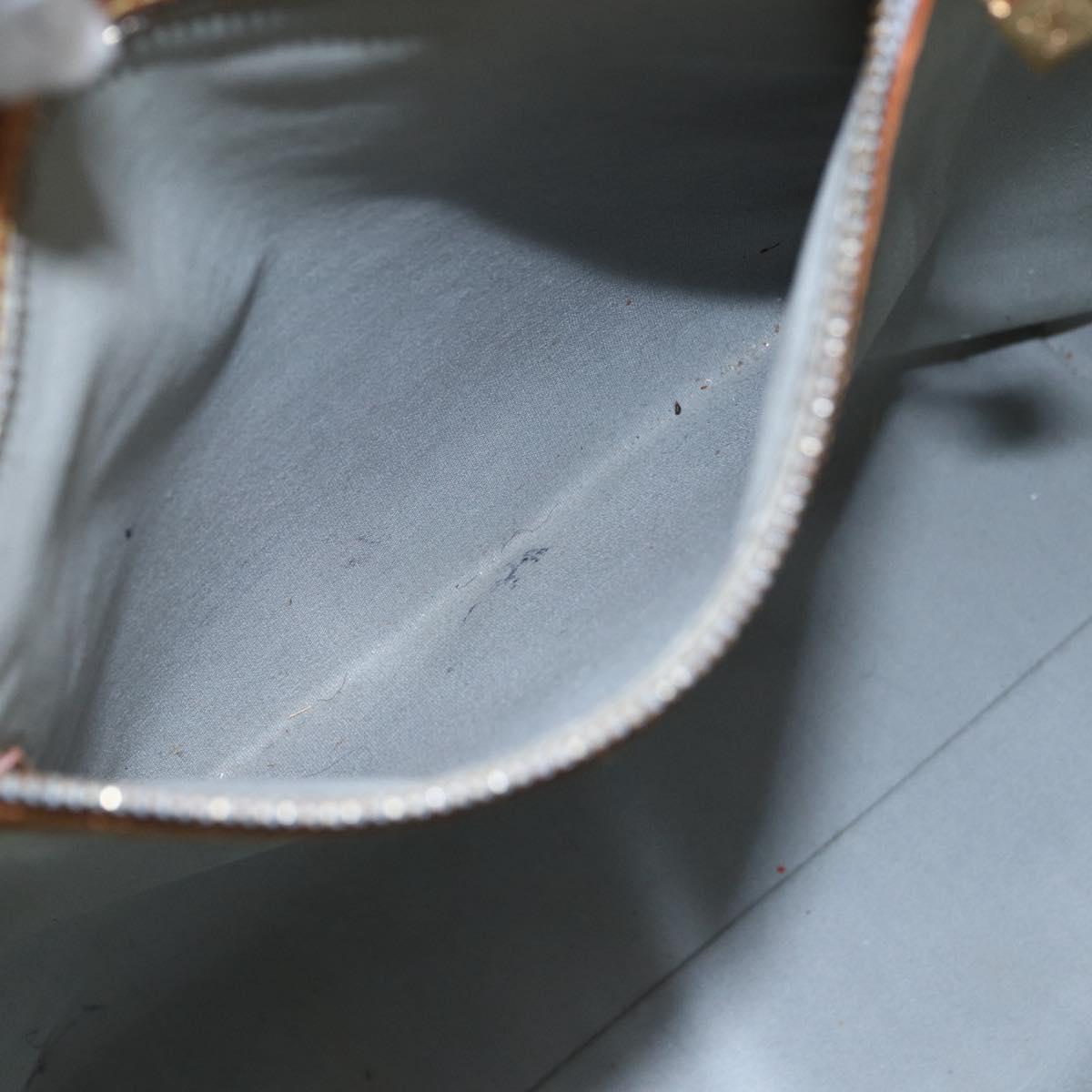 LOUIS VUITTON Monogram Vernis Reade MM Hand Bag Gris M91142 LV Auth BA6709