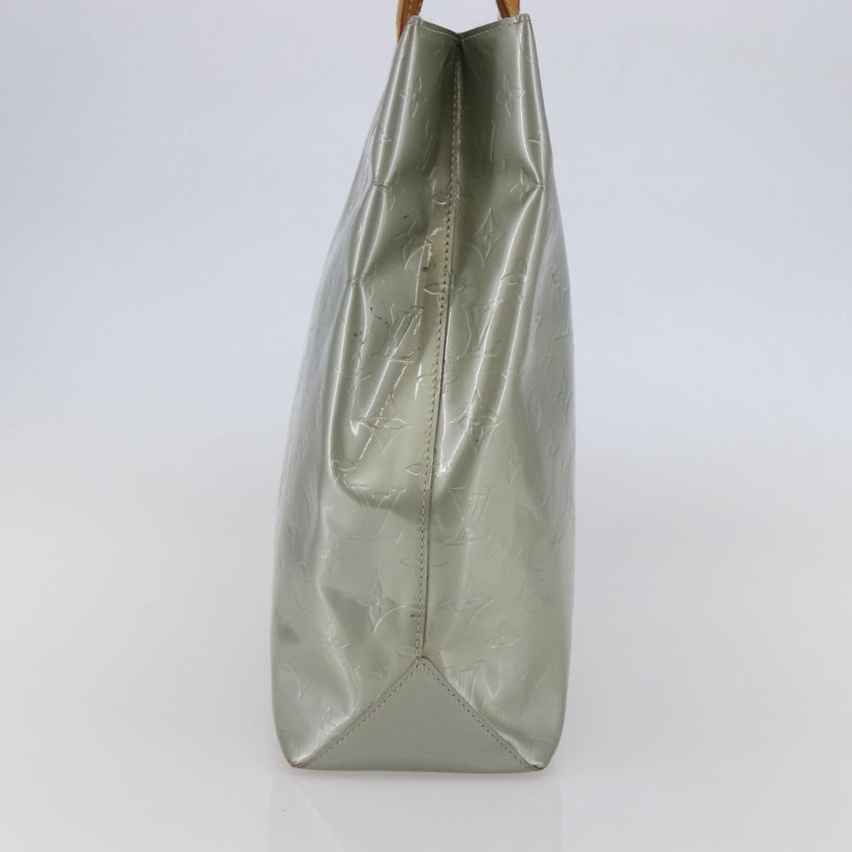 LOUIS VUITTON Monogram Vernis Reade MM Hand Bag Gris M91142 LV Auth BA6709