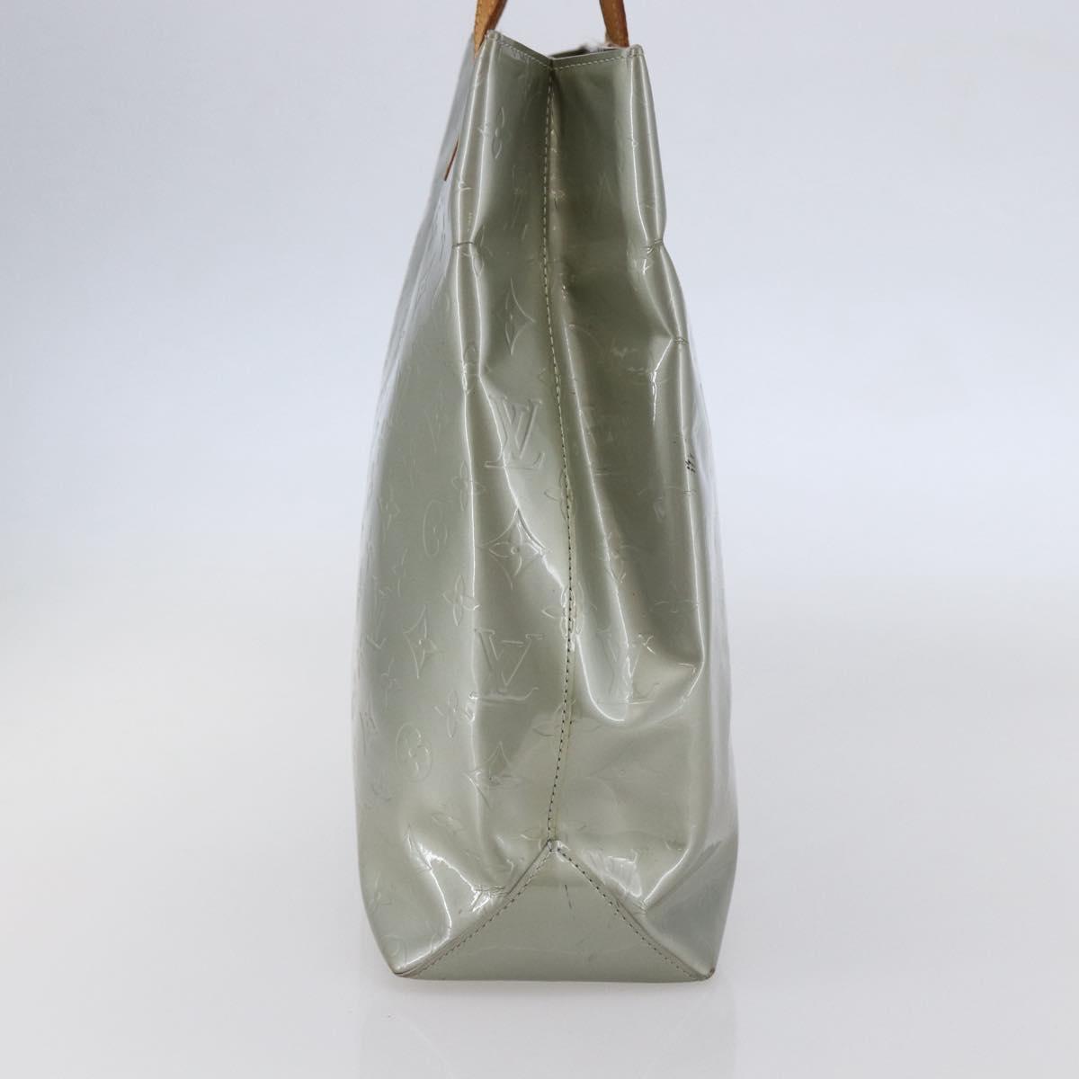 LOUIS VUITTON Monogram Vernis Reade MM Hand Bag Gris M91142 LV Auth BA6709