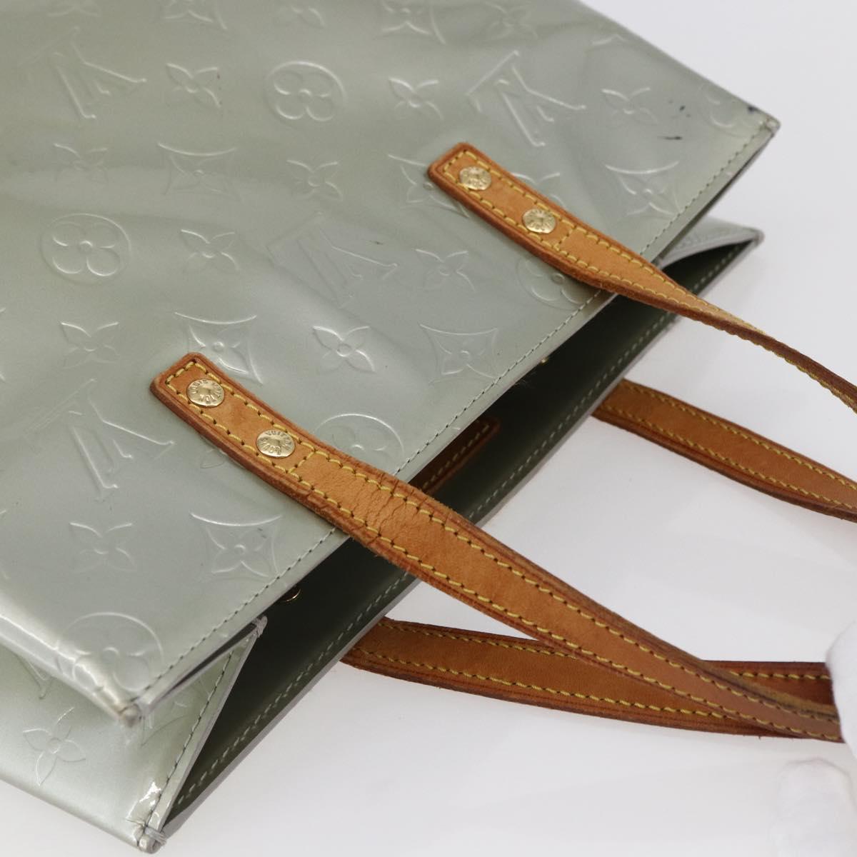 LOUIS VUITTON Monogram Vernis Reade MM Hand Bag Gris M91142 LV Auth BA6709
