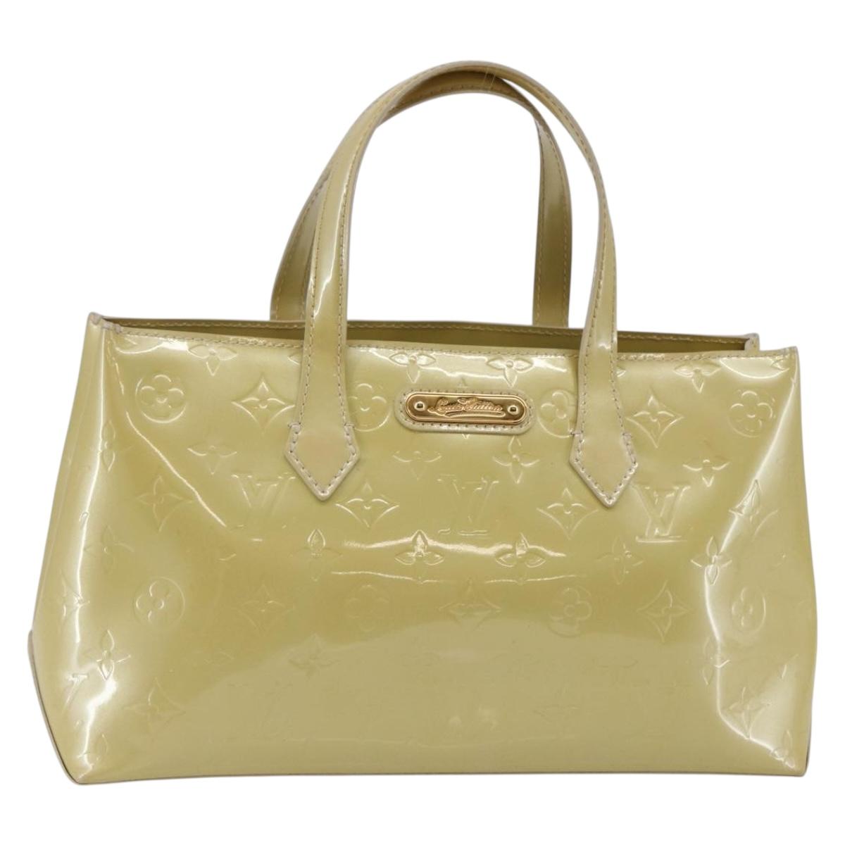 LOUIS VUITTON Monogram Vernis Wilshire PM Hand Bag Broncorail M91452 Auth BA6711