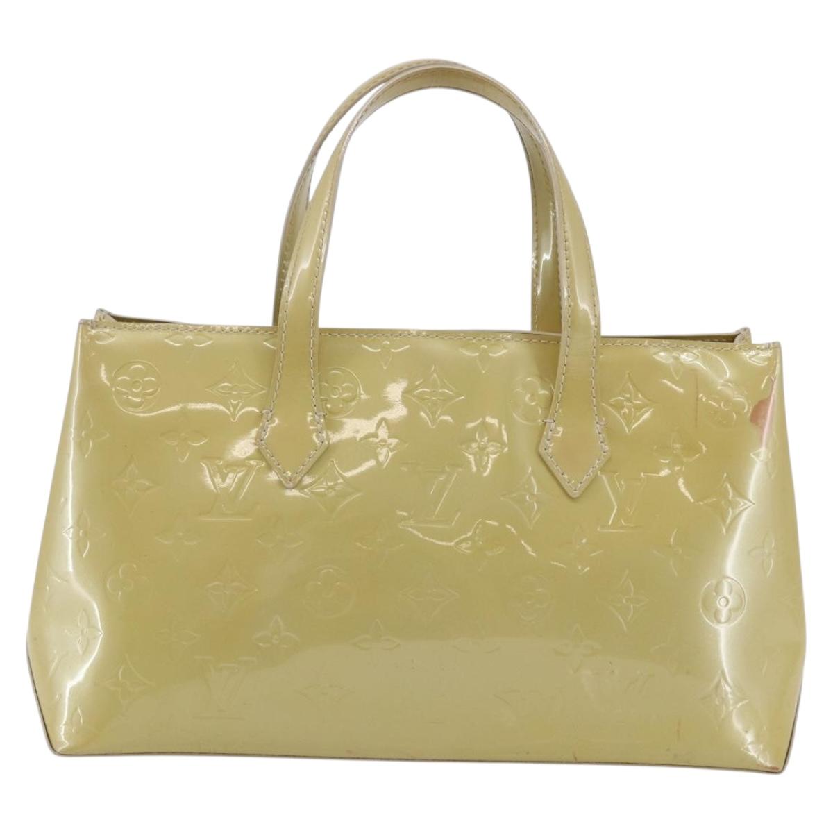 LOUIS VUITTON Monogram Vernis Wilshire PM Hand Bag Broncorail M91452 Auth BA6711