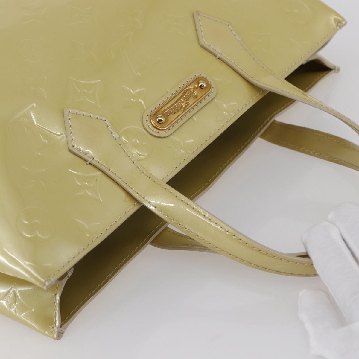 LOUIS VUITTON Monogram Vernis Wilshire PM Hand Bag Broncorail M91452 Auth BA6711