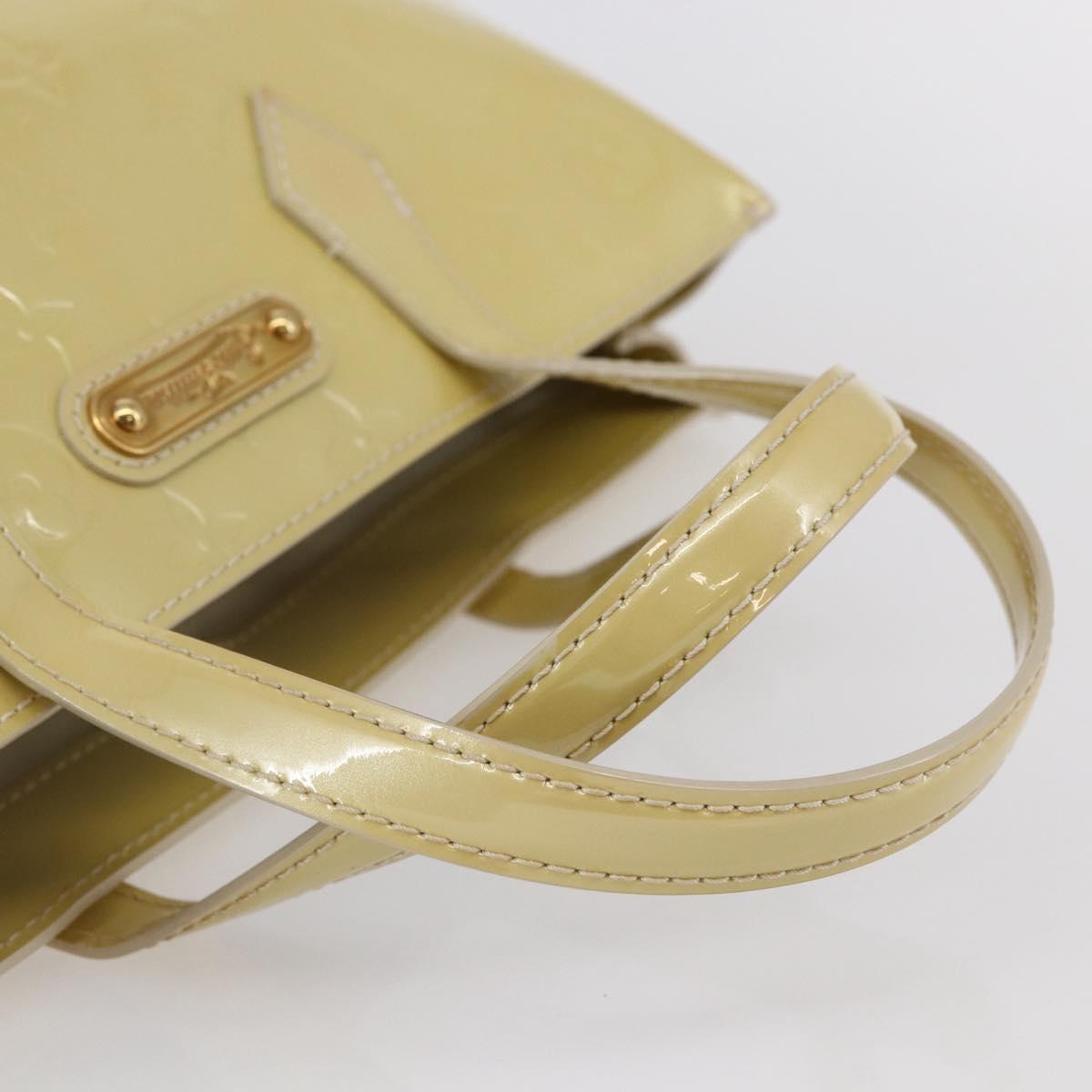 LOUIS VUITTON Monogram Vernis Wilshire PM Hand Bag Broncorail M91452 Auth BA6711