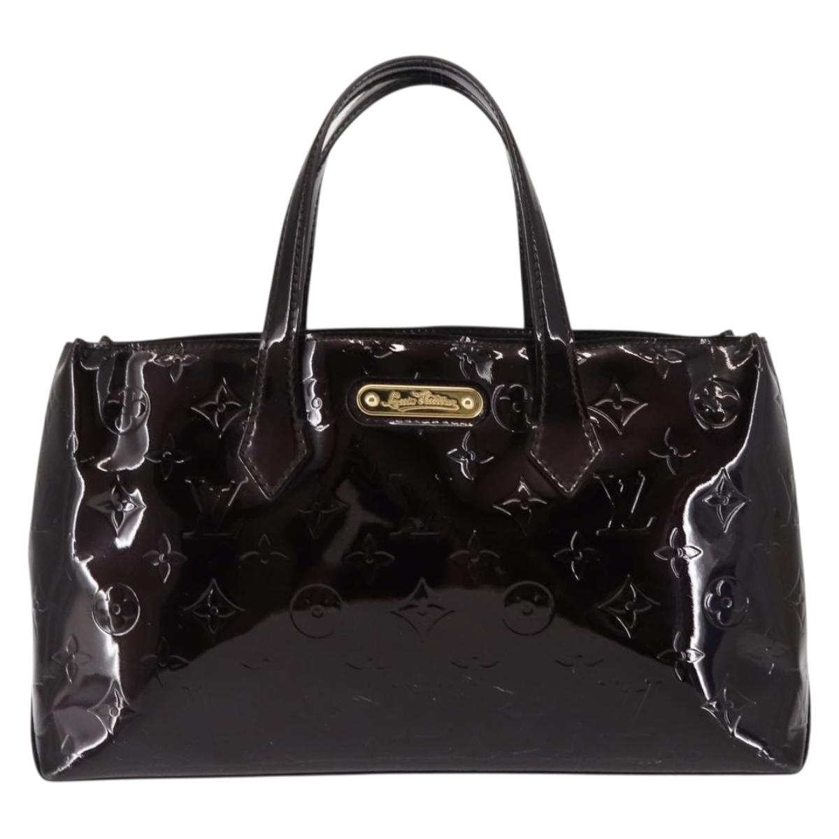 LOUIS VUITTON Monogram Vernis Wilshire PM Hand Bag Amarante M93641 Auth BA6712