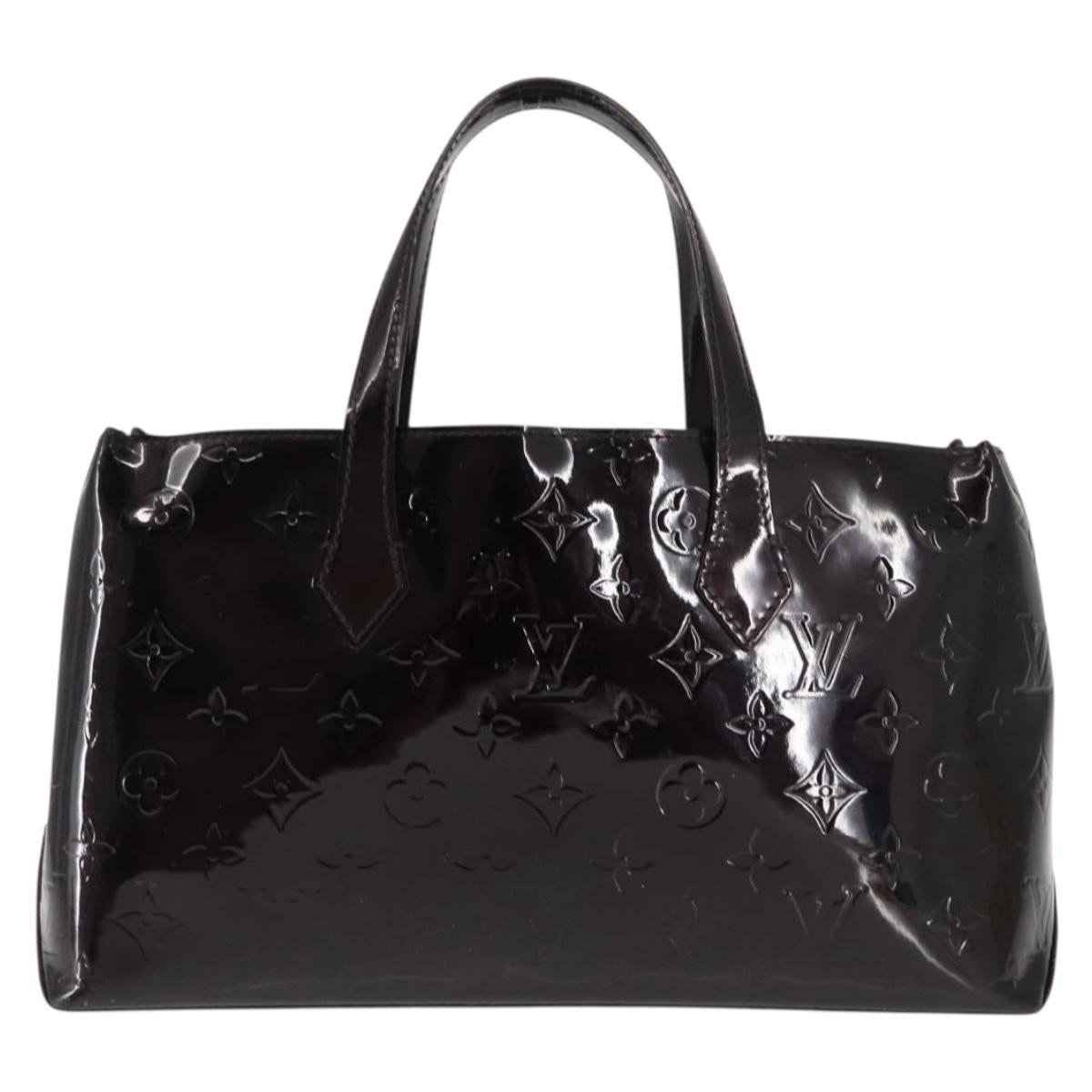 LOUIS VUITTON Monogram Vernis Wilshire PM Hand Bag Amarante M93641 Auth BA6712