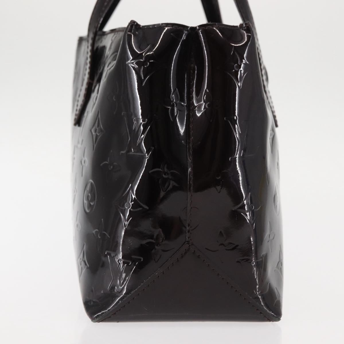 LOUIS VUITTON Monogram Vernis Wilshire PM Hand Bag Amarante M93641 Auth BA6712