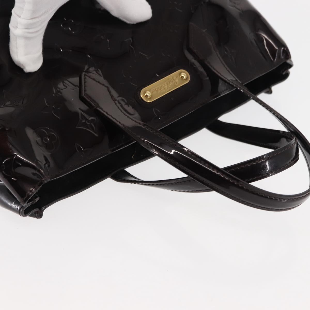LOUIS VUITTON Monogram Vernis Wilshire PM Hand Bag Amarante M93641 Auth BA6712