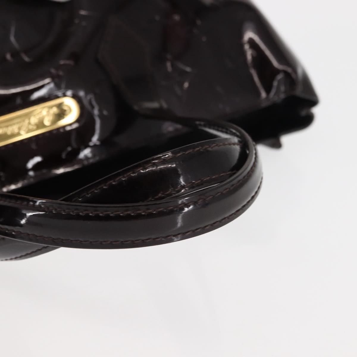 LOUIS VUITTON Monogram Vernis Wilshire PM Hand Bag Amarante M93641 Auth BA6712