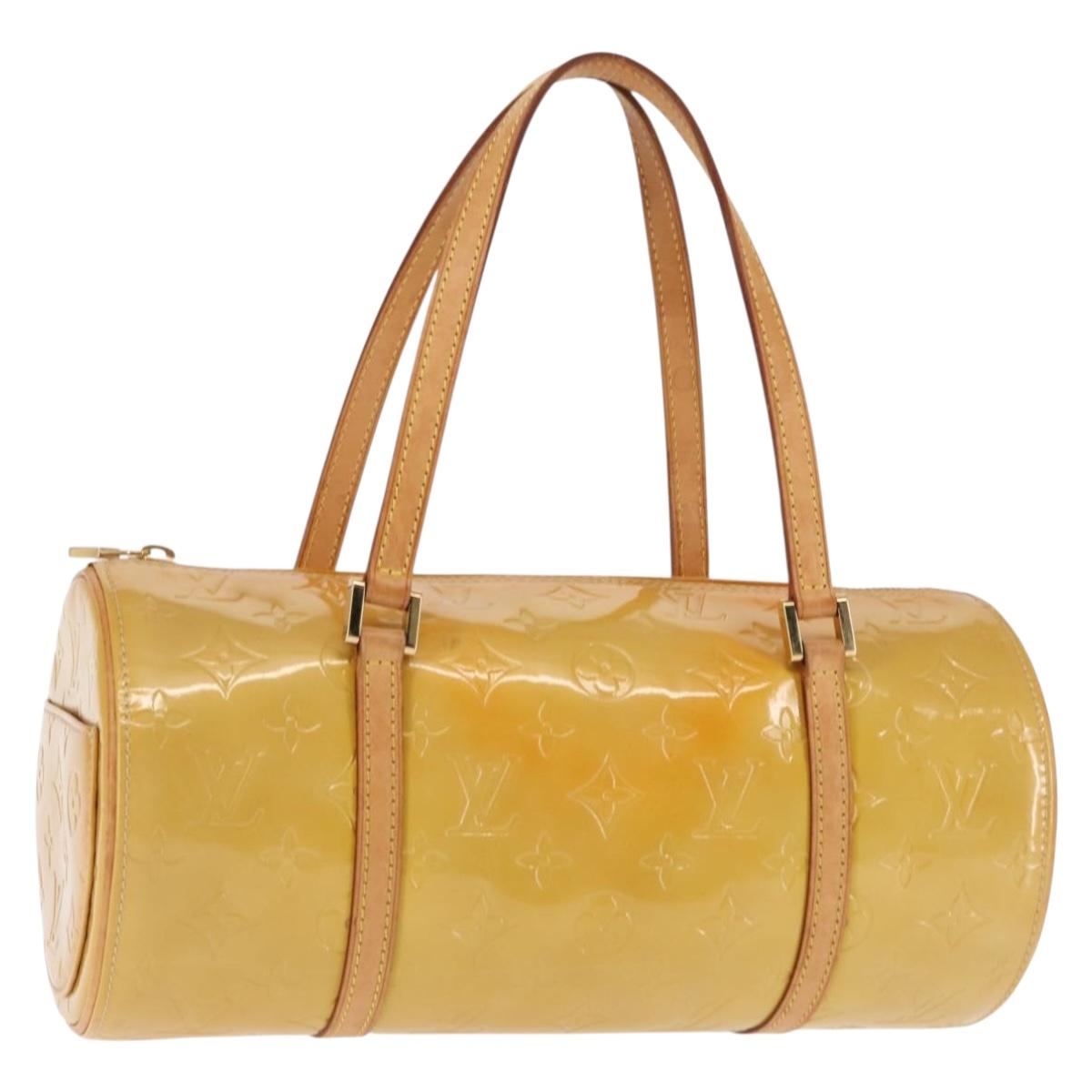 LOUIS VUITTON Monogram Vernis Bedford Hand Bag Beige M91006 LV Auth BA6713