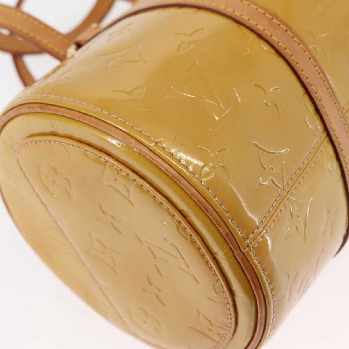 LOUIS VUITTON Monogram Vernis Bedford Hand Bag Beige M91006 LV Auth BA6713