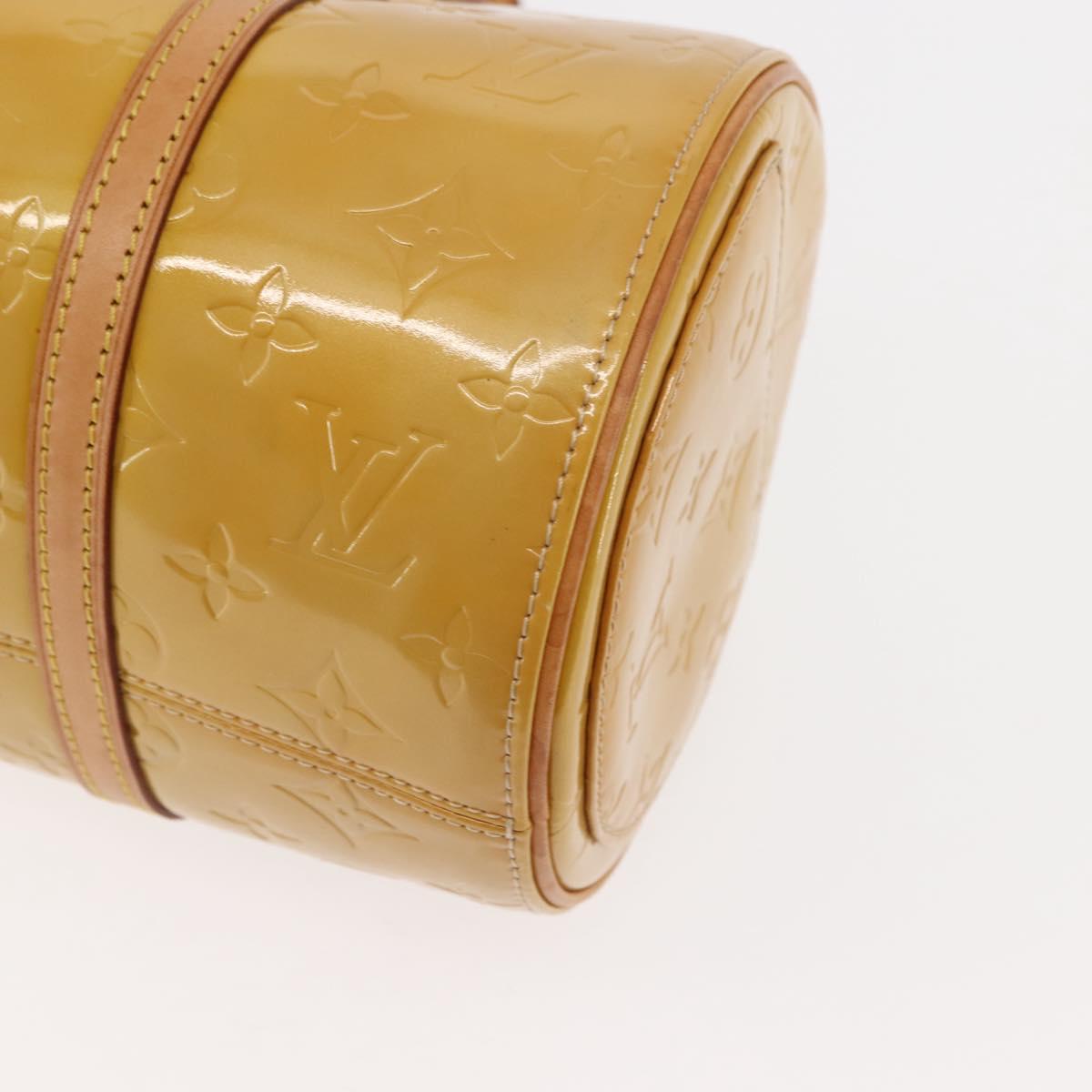 LOUIS VUITTON Monogram Vernis Bedford Hand Bag Beige M91006 LV Auth BA6713