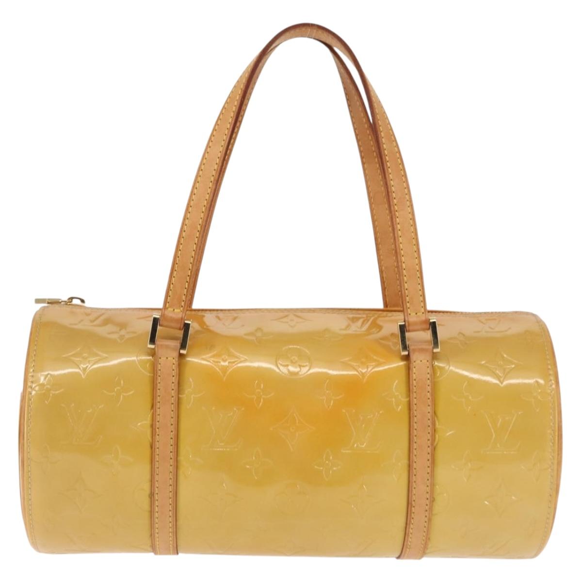 LOUIS VUITTON Monogram Vernis Bedford Hand Bag Beige M91006 LV Auth BA6713