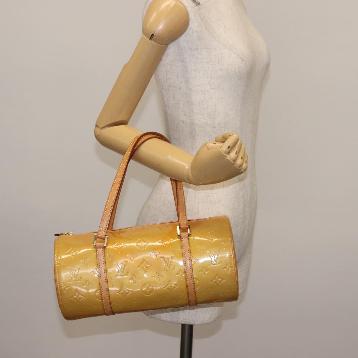 LOUIS VUITTON Monogram Vernis Bedford Hand Bag Beige M91006 LV Auth BA6713