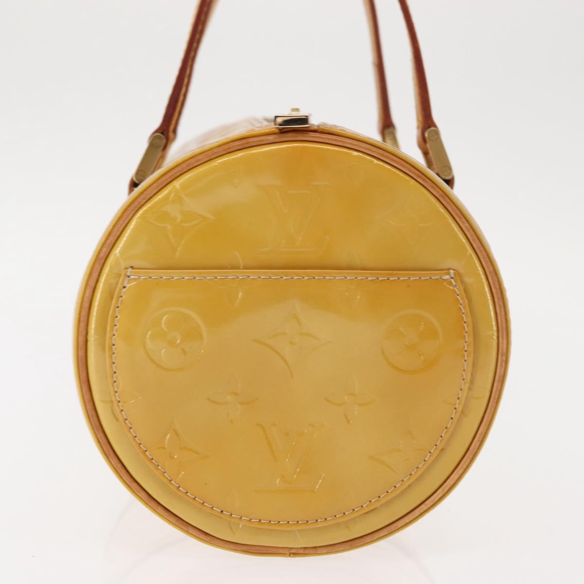 LOUIS VUITTON Monogram Vernis Bedford Hand Bag Beige M91006 LV Auth BA6713