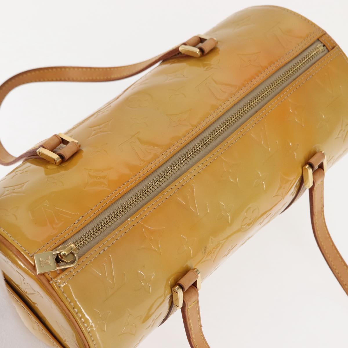 LOUIS VUITTON Monogram Vernis Bedford Hand Bag Beige M91006 LV Auth BA6713