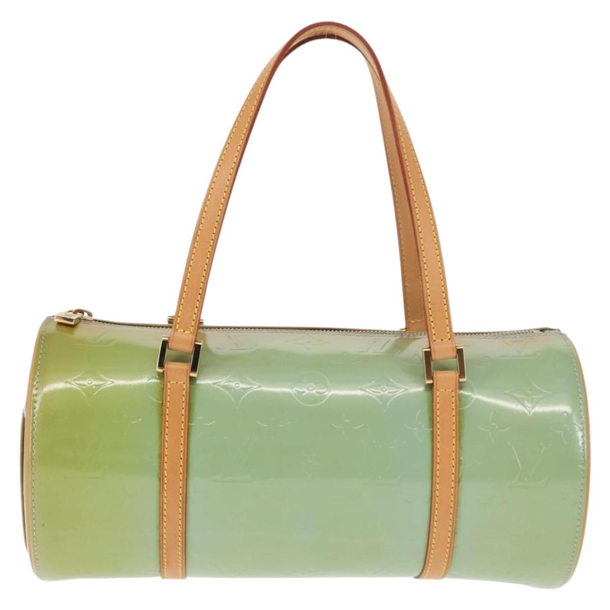 LOUIS VUITTON Monogram Vernis Bedford Hand Bag Baby Blue M91007 LV Auth BA6714