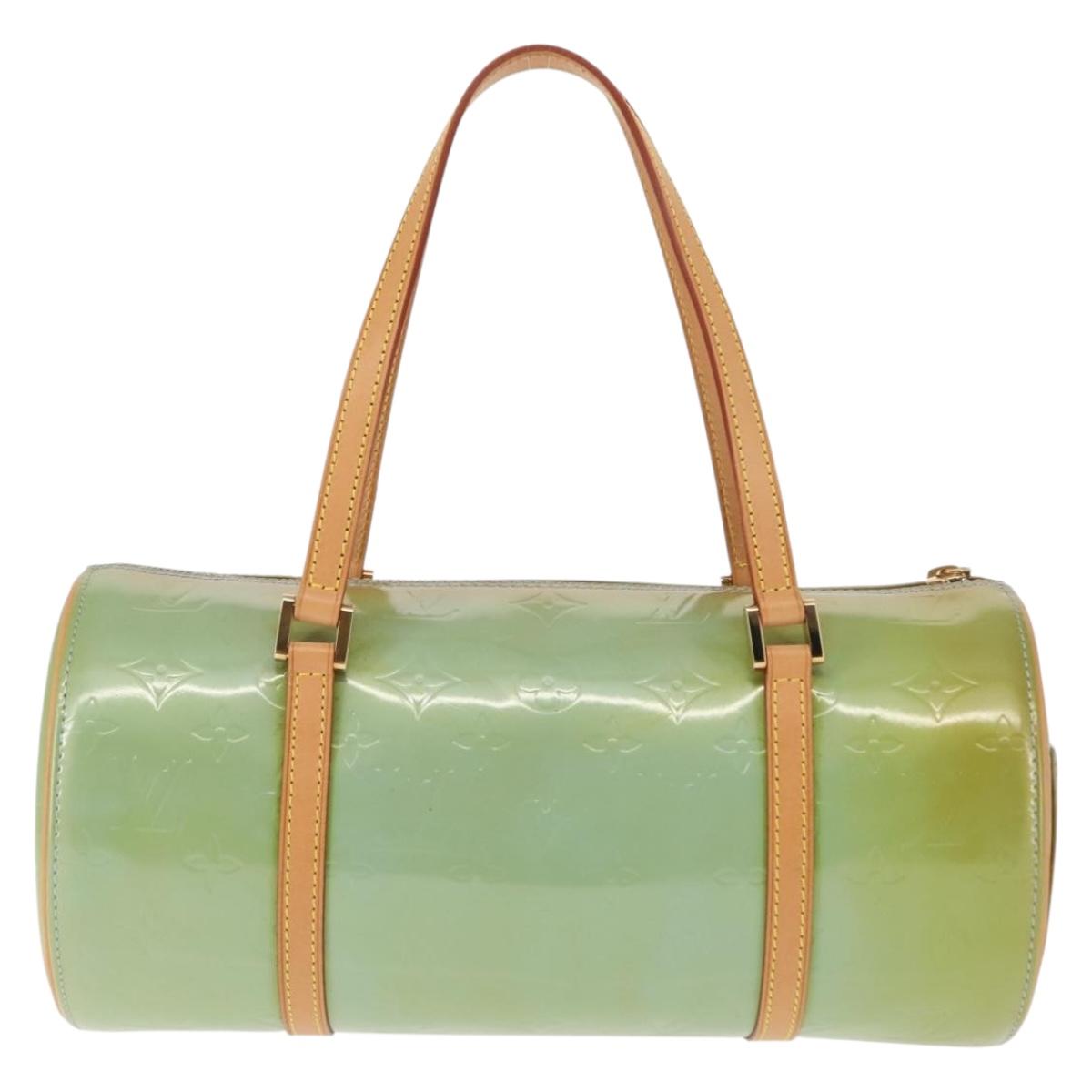 LOUIS VUITTON Monogram Vernis Bedford Hand Bag Baby Blue M91007 LV Auth BA6714