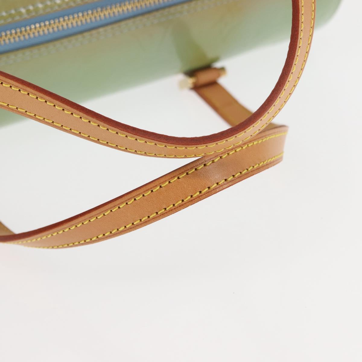 LOUIS VUITTON Monogram Vernis Bedford Hand Bag Baby Blue M91007 LV Auth BA6714