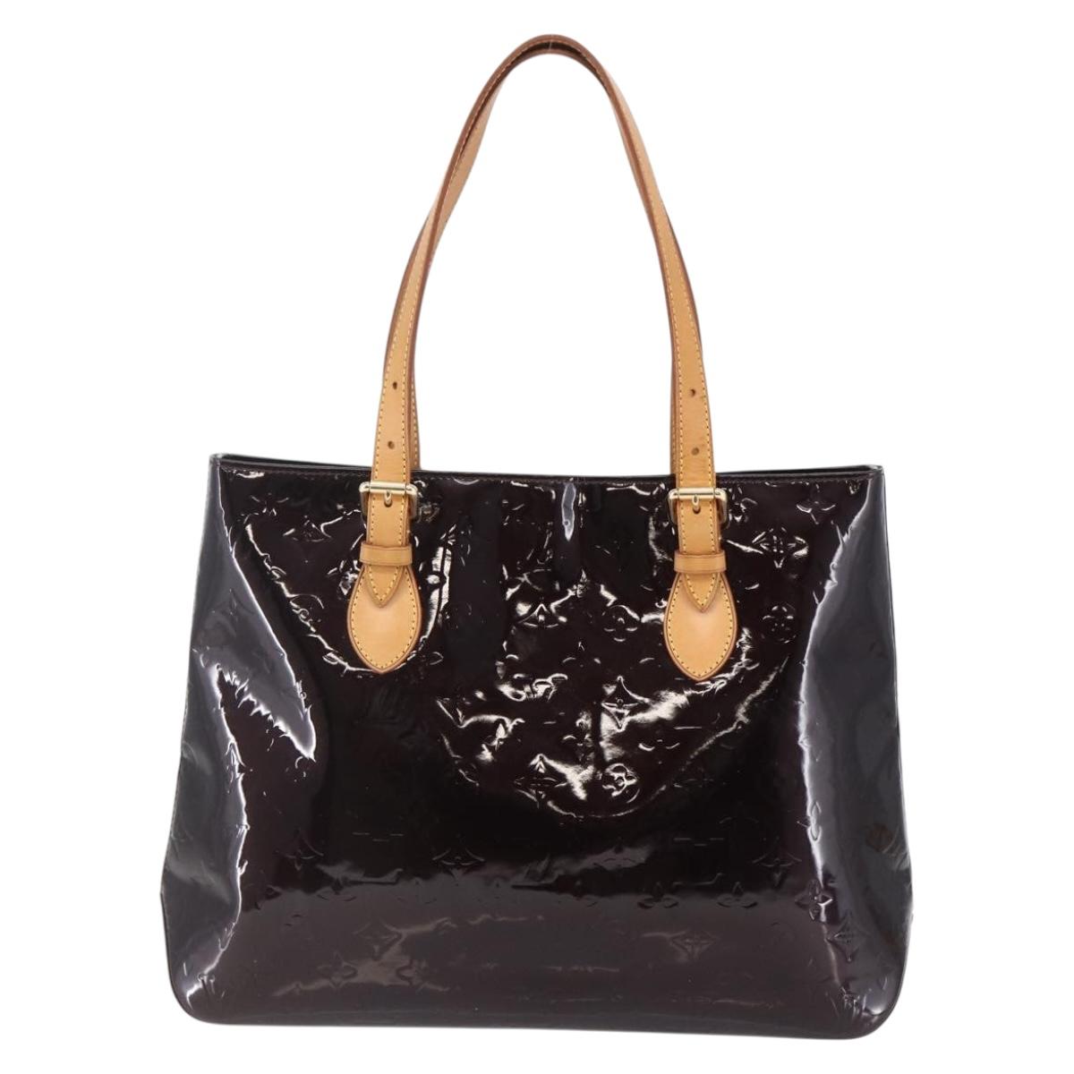 LOUIS VUITTON Monogram Vernis Brentwood Tote Bag Amarante M91994 LV Auth BA6715